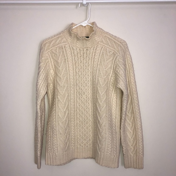 Vtg Ralph Lauren Wool Fisherman Sweater 